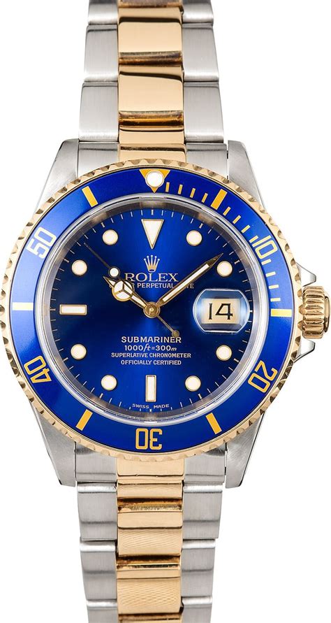 90s blue and gold submariner rolex|1990 rolex submariner value.